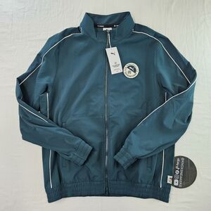 Puma X Reigning Champ T7 Track Jacket Green Terrain Golf Men's Size Large